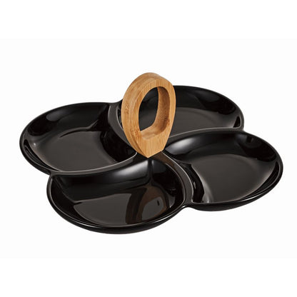 Bandeja para Aperitivos con Mango HJ23920 - Blanco