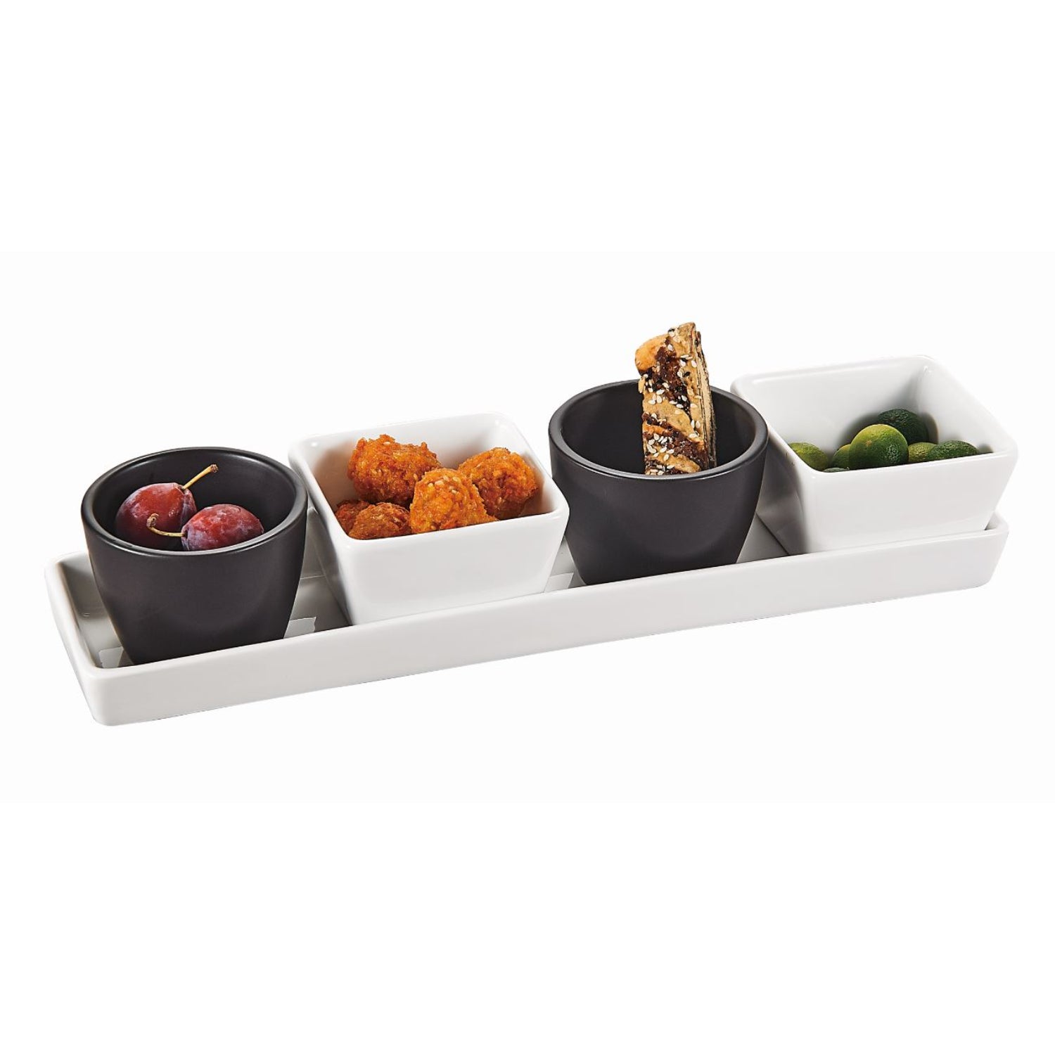 Set de Bowls para Aperitivos 5 Piezas HJ20012BW