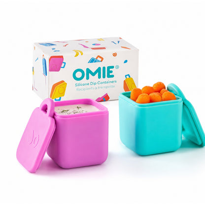 Set de Contenedores OmieDip 2PK Rosa y Teal OMSILC301