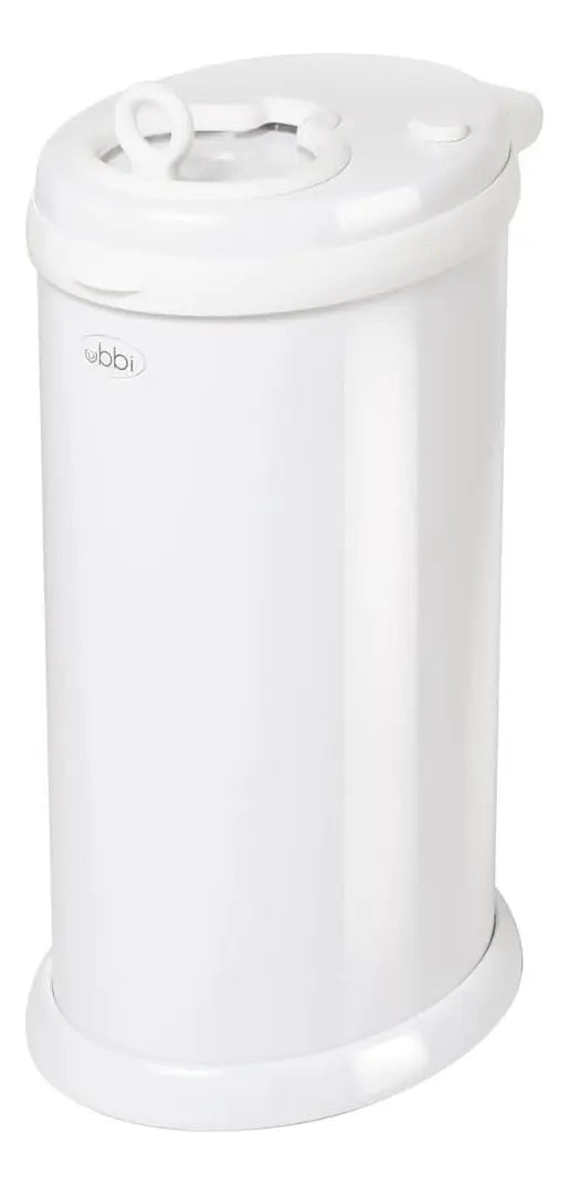 Ubbi Cubo de Pañales - Acero Inoxidable, Color Blanco