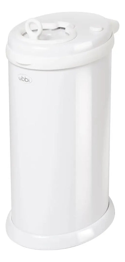 Ubbi Cubo de Pañales - Acero Inoxidable, Color Blanco