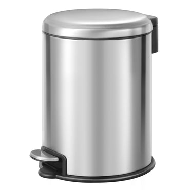 Basurero de pedal acero inoxidable EKO modelo LL02 con diseño compacto y acabado brillante
