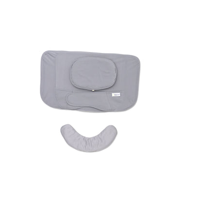 Almohadas BBLUV grises vista superior en cama