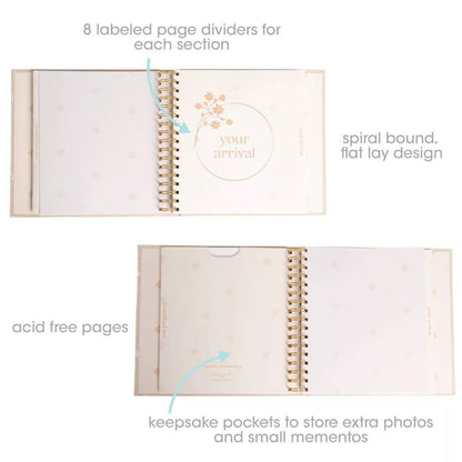 Album de fotos Pearhead diseño espiral, 8 divisores y bolsillos para recuerdos