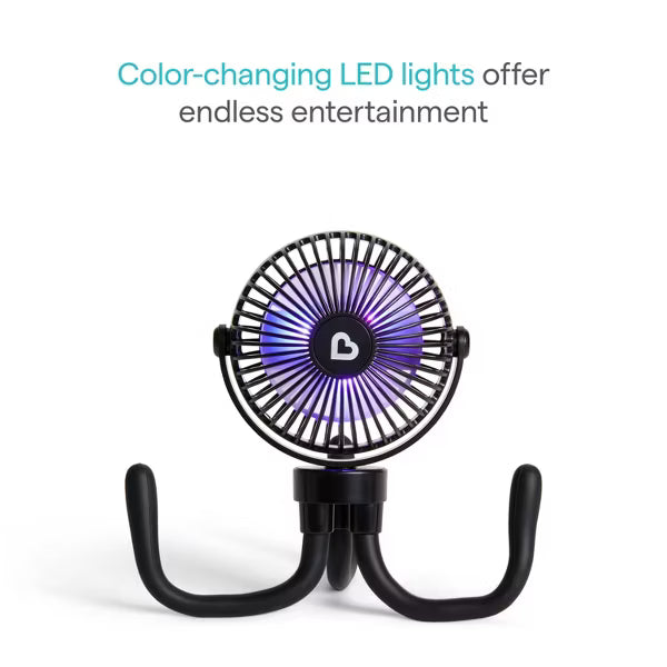 VENTILADOR PORTATIL CON LUCES LED