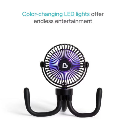 VENTILADOR PORTATIL CON LUCES LED