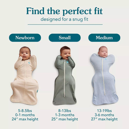Saco de dormir Swaddle LOVE TO DREAM, bebés recién nacidos, ajuste cómodo y fácil de usar