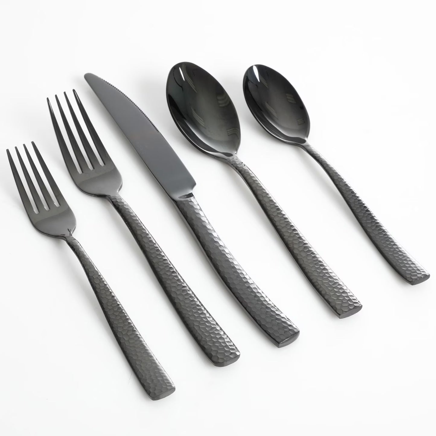 Set Cubiertos Gibson Elite Stonehenge 20pz Acero Inox Negro 79575.2