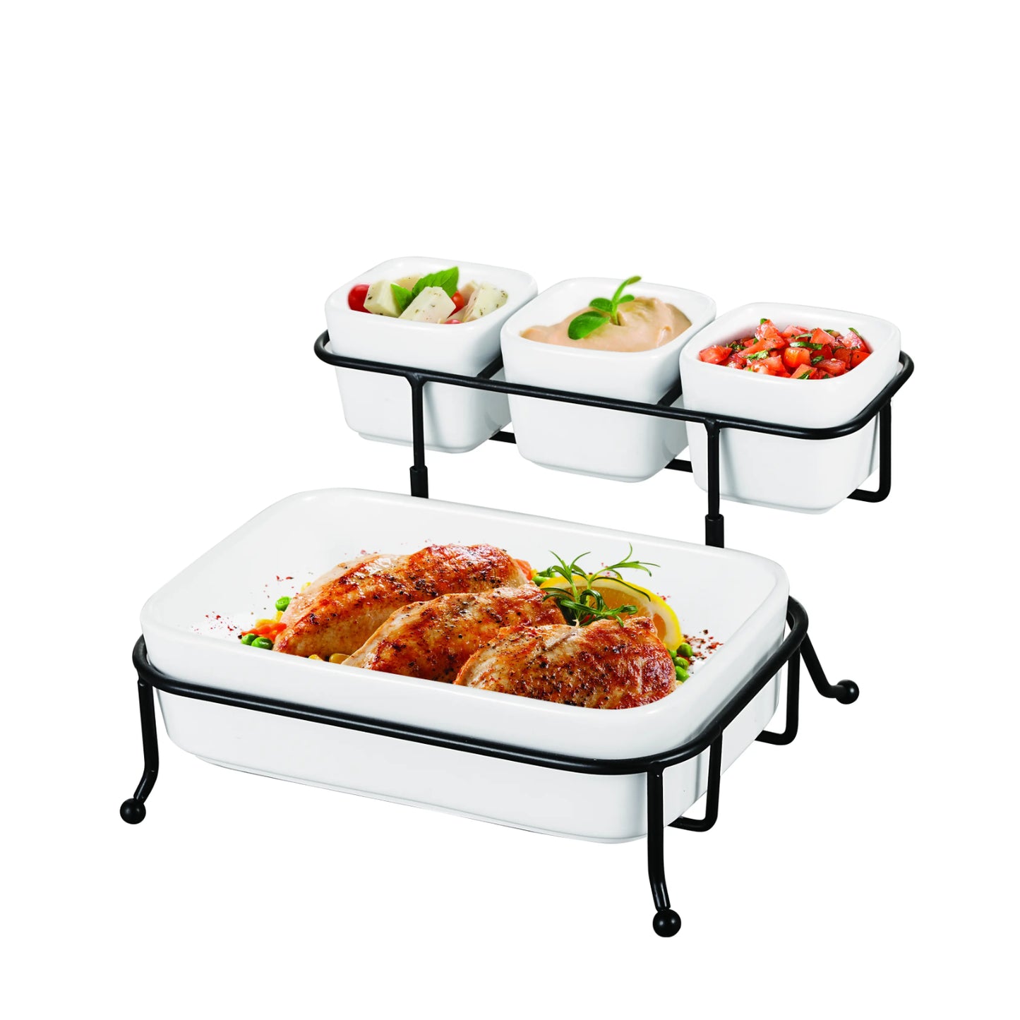 Set de Bowls para Servir con Soporte 6 Pzs (HJ22431)