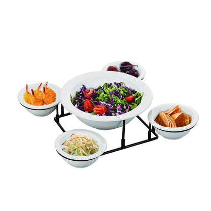 Set de Bowls para Servir con Soporte 5 Pzs (HJ22802)