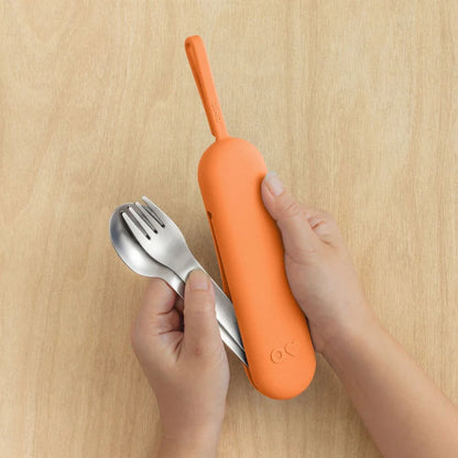 Set de Utensilios con Estuche para Lonchera OmieBox UP - Color Sunny