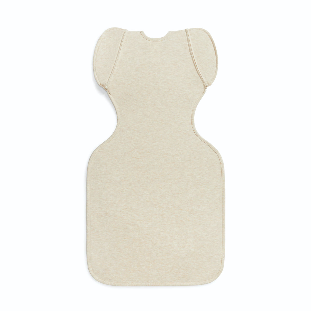 Swaddle beige LOVE TO DREAM, vista frontal, suave y cómodo para bebés