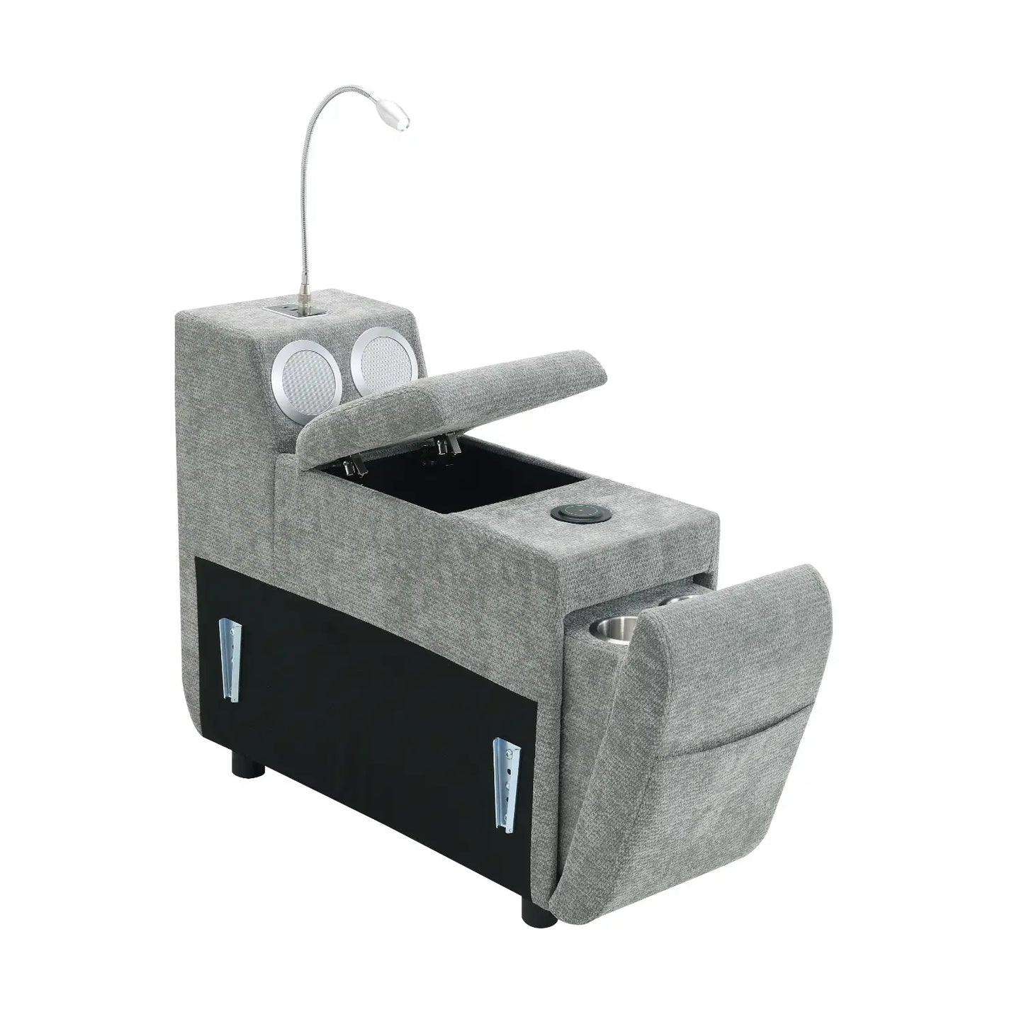 Sala Seccional Acme Elisa 3pz Gris con Consola Tech LV06890