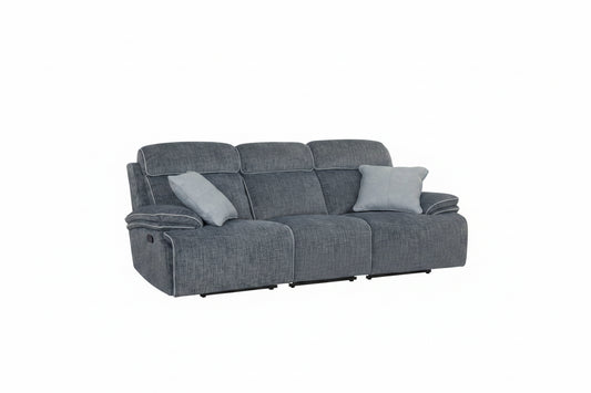 SILLÓN RECLINABLE DE 3 PUESTOS CON 2 COJINES GRIS LV07430