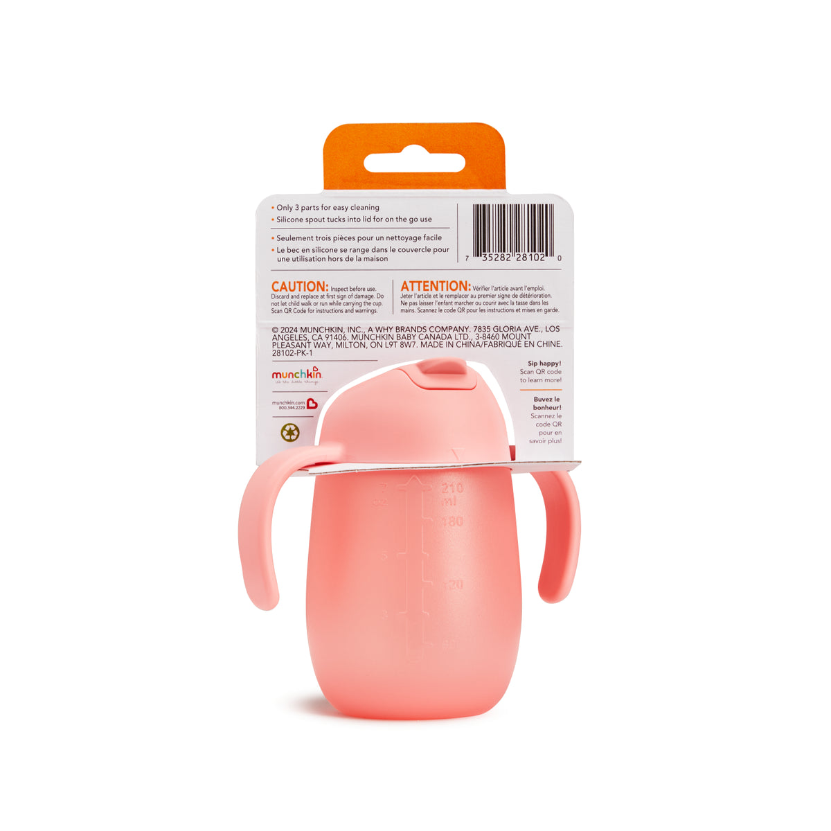 TAZA ENTRENADORA 7OZ ROSADA SIMPLY CLEA