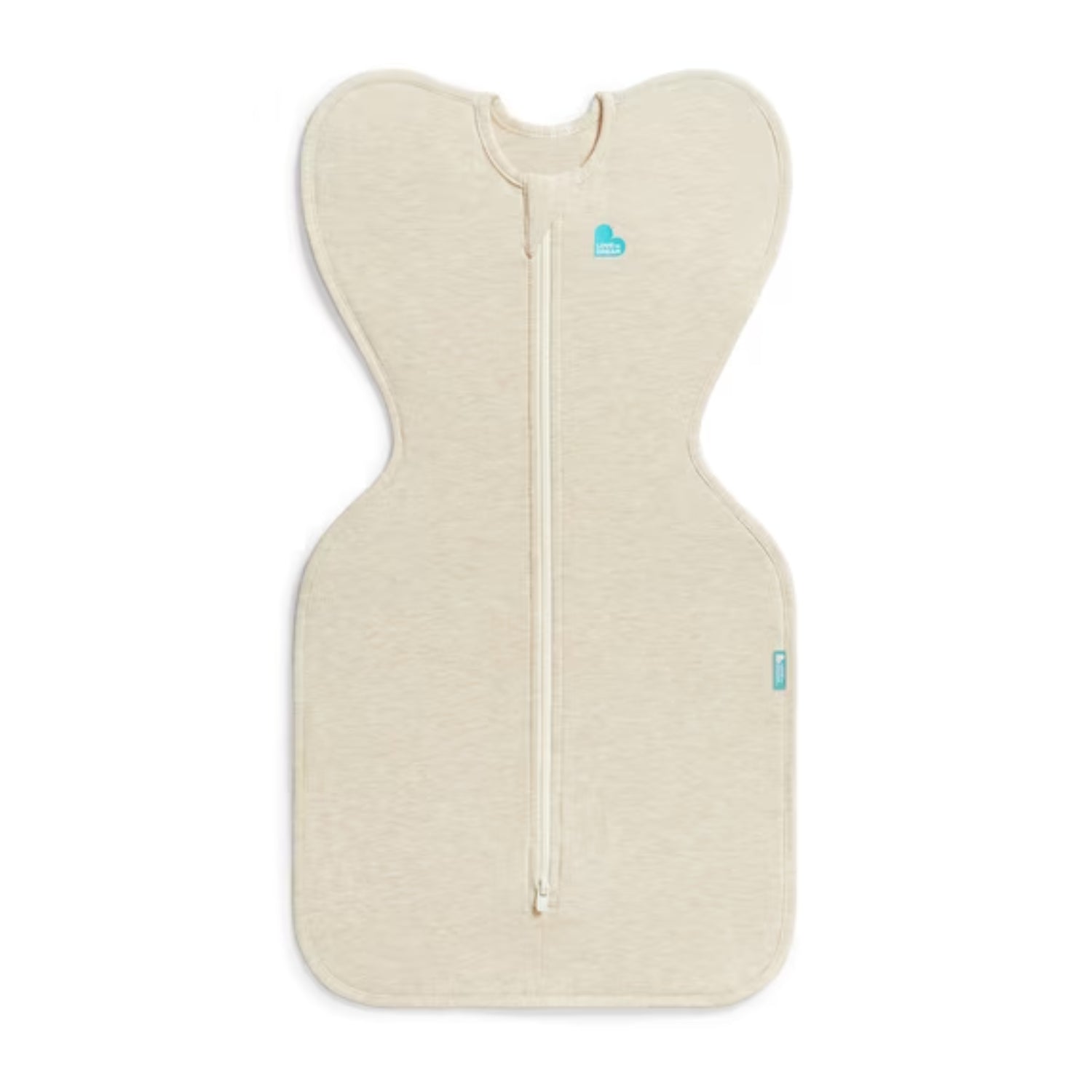 Swaddle beige de LOVE TO DREAM, vista frontal sobre fondo blanco