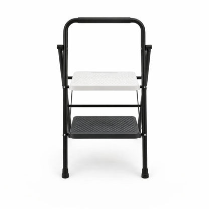 Escalera Plegable de 2 Peldaños con Mango de Seguridad - 92 x 55 x 6 cm