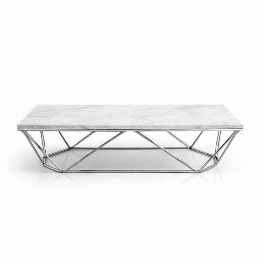 LIGHT MARBLE CENTER TABLE 60X24