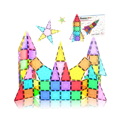 32PCS MAGNETIC TILES ROCKET SET