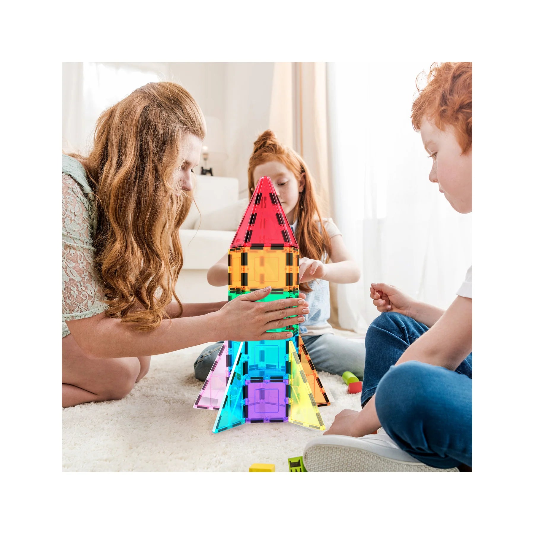 32PCS MAGNETIC TILES ROCKET SET