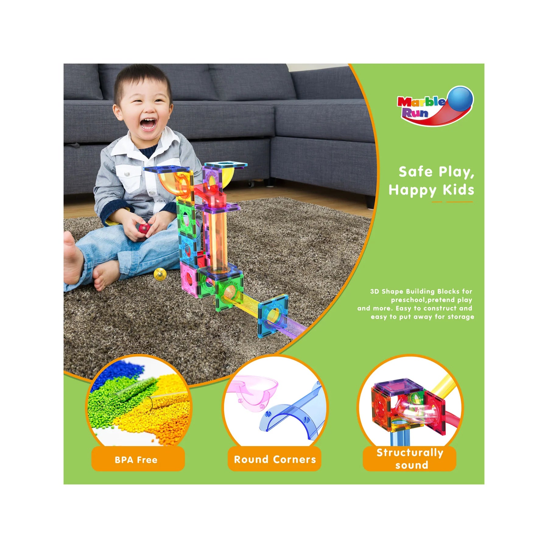 Set de Construcción Marble Run 40 Piezas – Pista de Canicas
