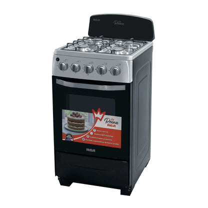 Estufa a Gas RCA 20" 4 Quemadores Color Negra RCCR26