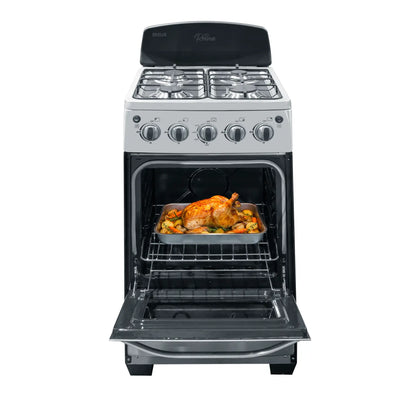 Estufa a Gas 20" 4 Quemadores Negra RCA RCCR27