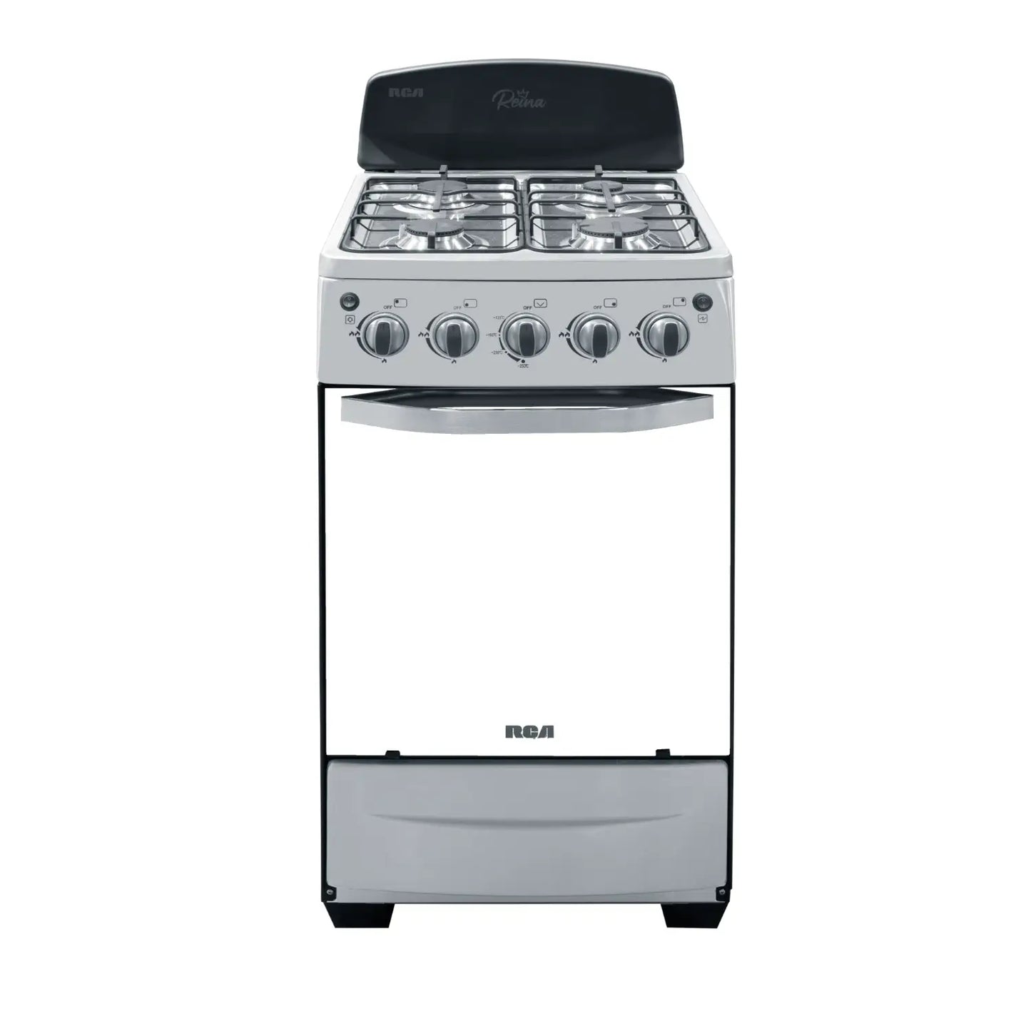 Estufa a Gas 20" 4 Quemadores Negra RCA RCCR27