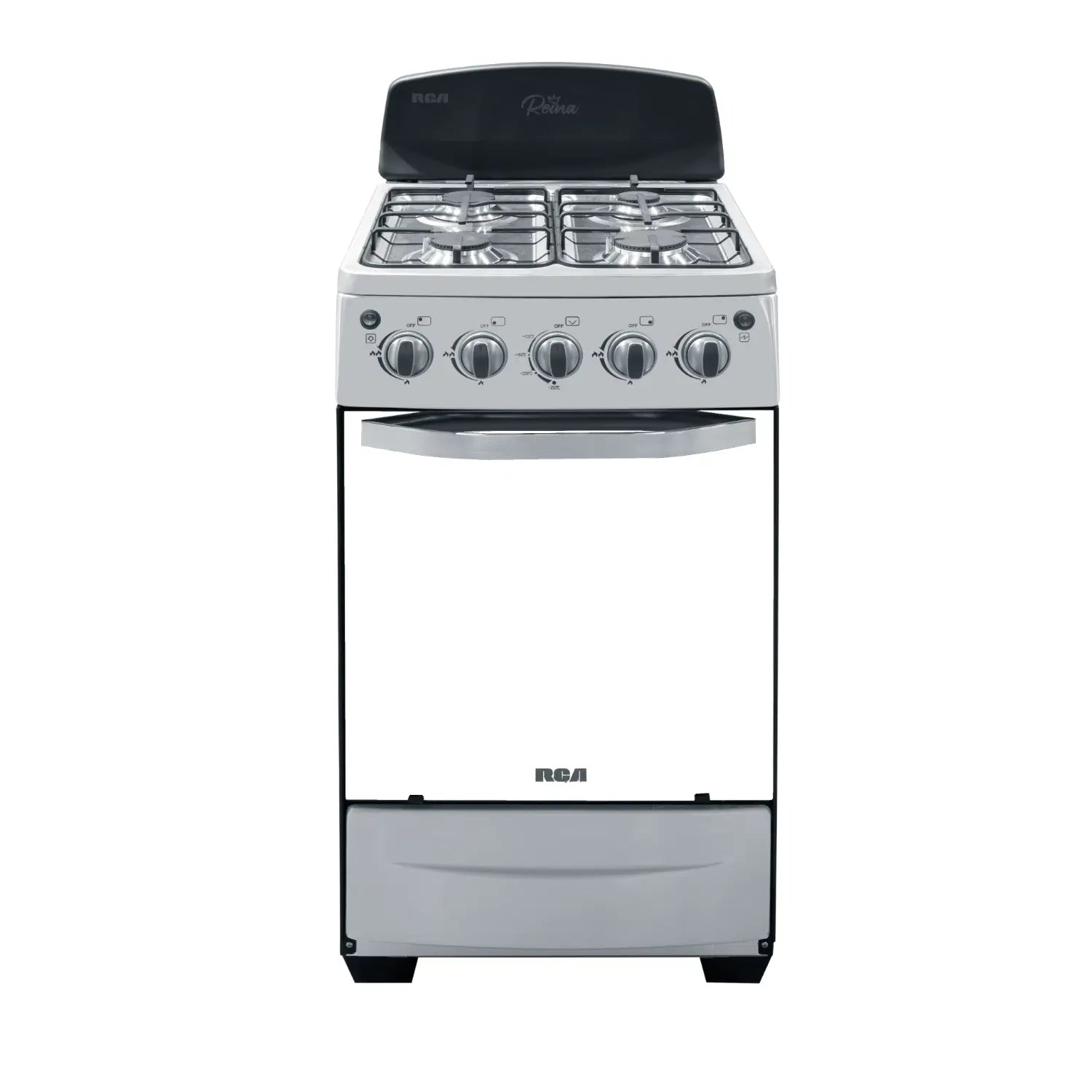 Estufa a Gas 20" 4 Quemadores Negra RCA RCCR27