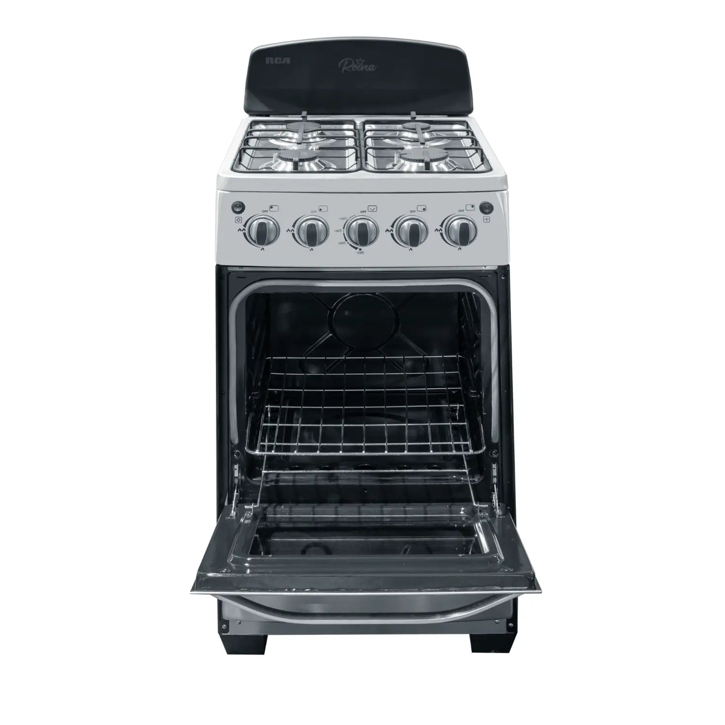 Estufa a Gas 20" 4 Quemadores Negra RCA RCCR27