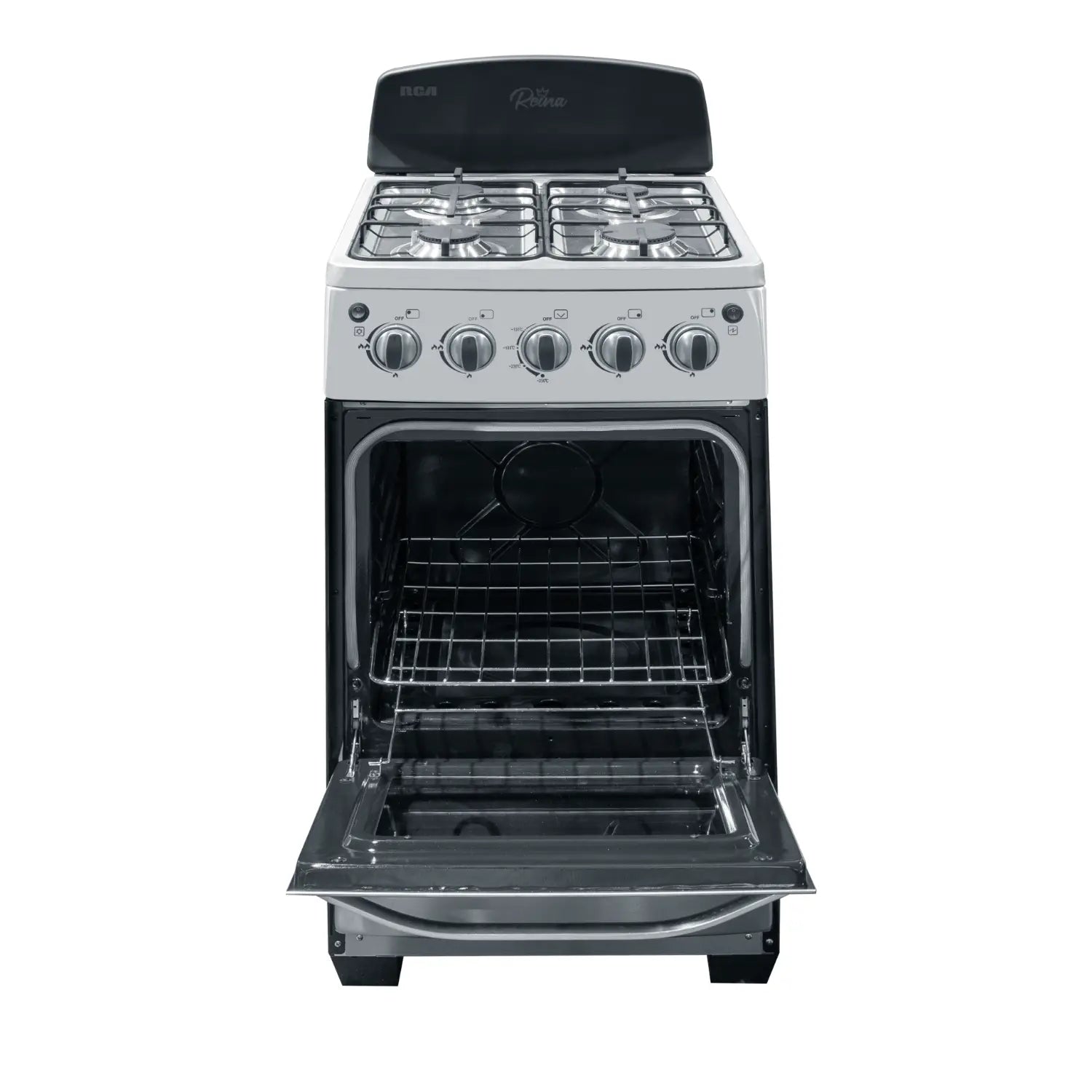 Estufa a Gas 20" 4 Quemadores Negra RCA RCCR27