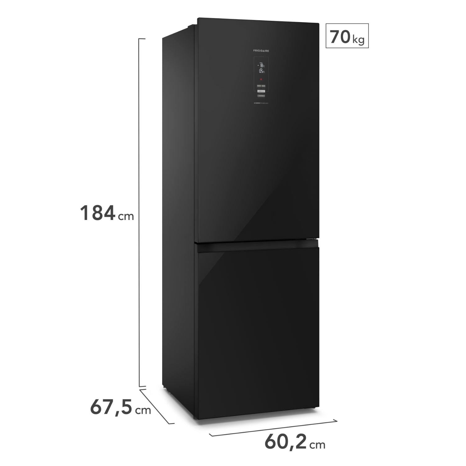 Refrigerador Frigidaire Bottom Mount de 11.5 Cu. Ft. Color Negro