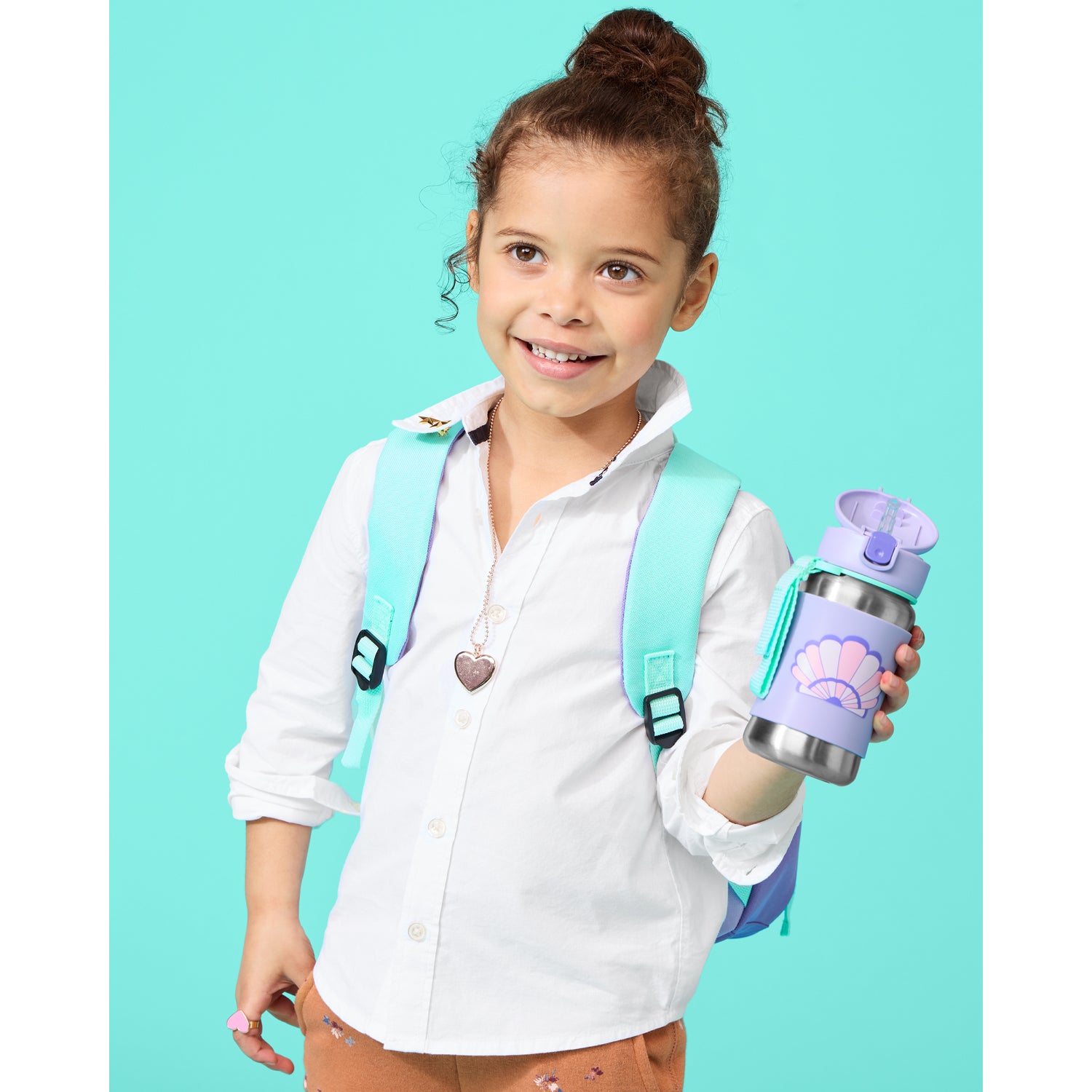 Botella Térmica Skip Hop Spark 9R161110 - Vaso de Acero Inoxidable con Sorbete Diseño Seashell