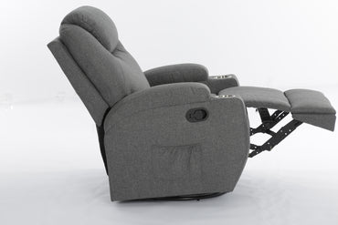 SILLON RECLINABLE CMASAJE GRIS