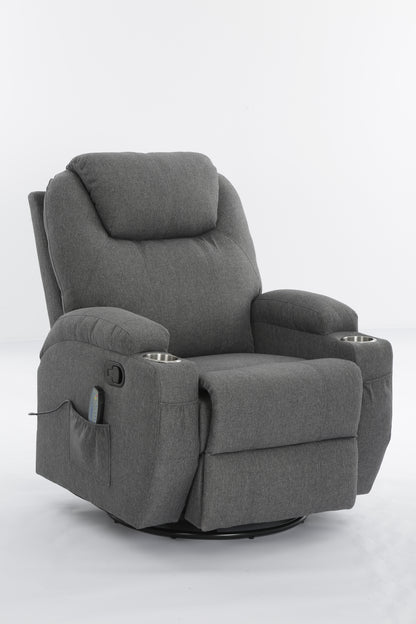 SILLON RECLINABLE CMASAJE GRIS