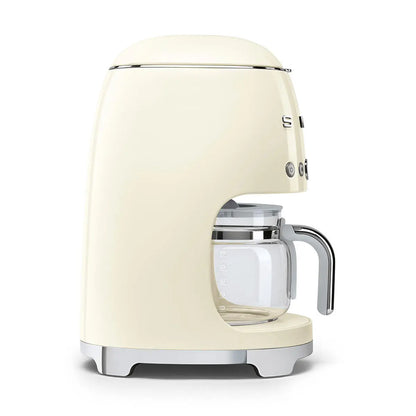 CAFETERA SMEG PARA 10 TAZAS COLOR CREMA - MODELO DCF02CRUS