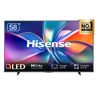Smart TV Hisense 58" QLED 4K UHD Sistema VIDAA - 58Q6QV