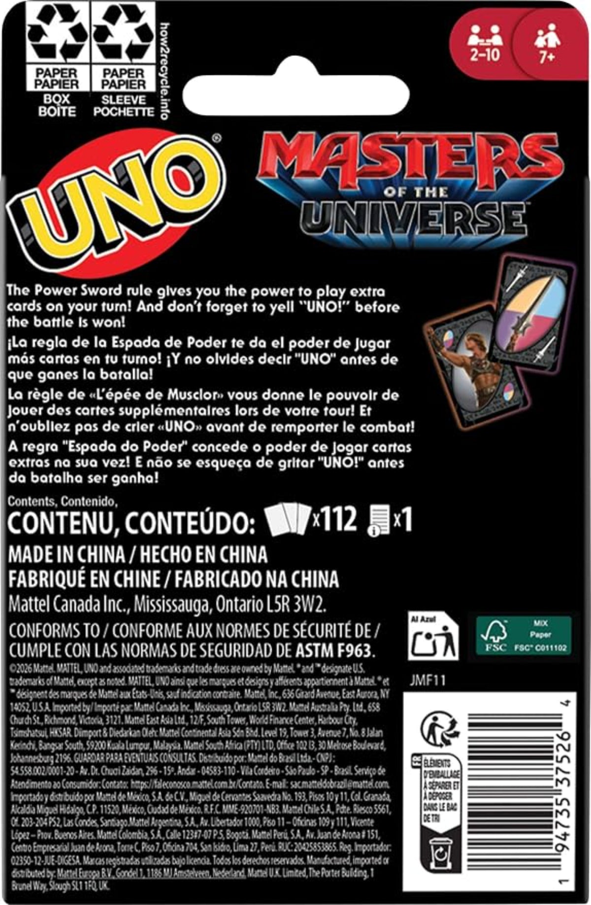 UNO MASTERS OF THE UNIVERSE PELICULA
