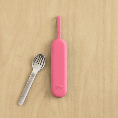 Set de Utensilios con Estuche para Lonchera OmieBox UP Blush OMUPFS01