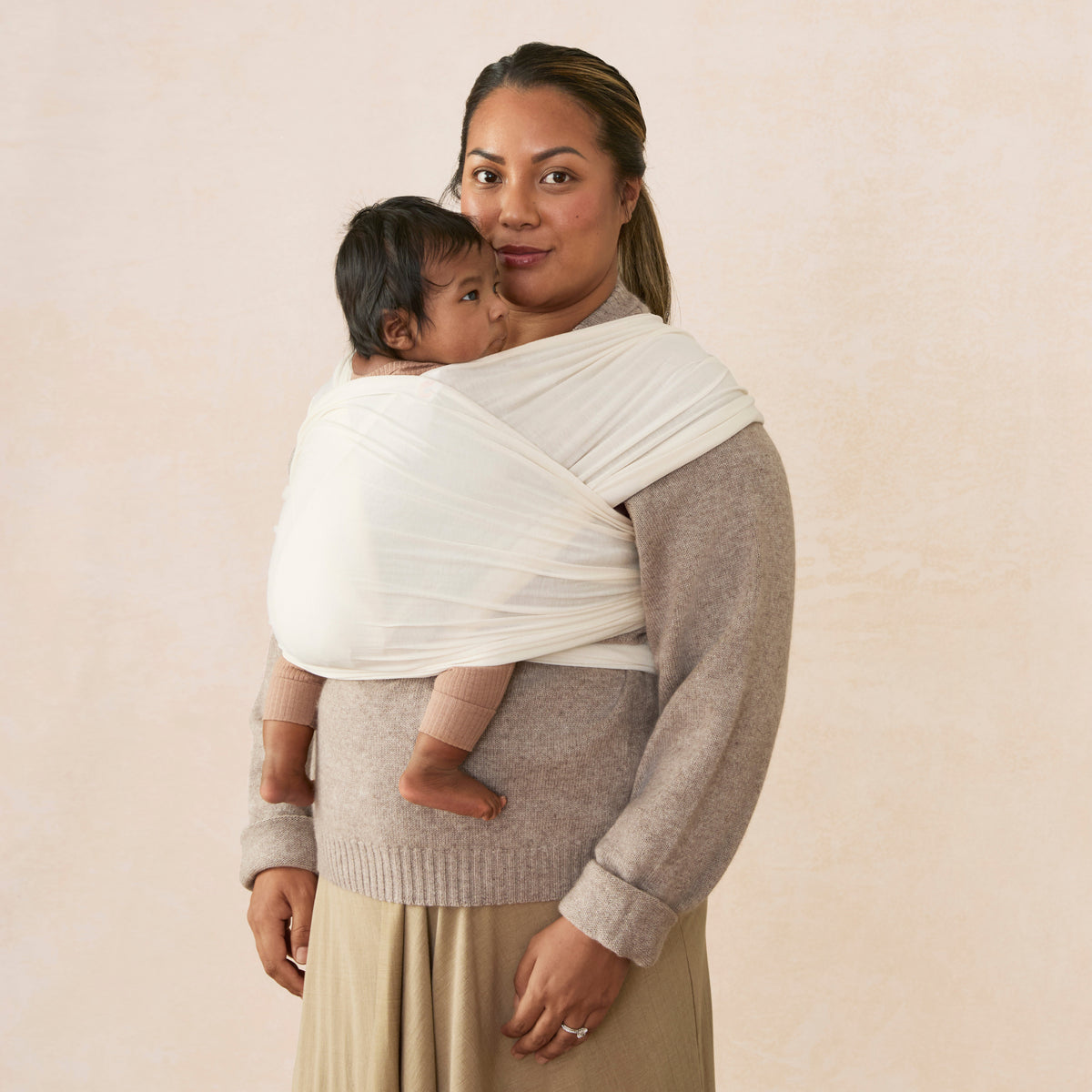 EB FULAR AURA WRAP KNIT CREMA