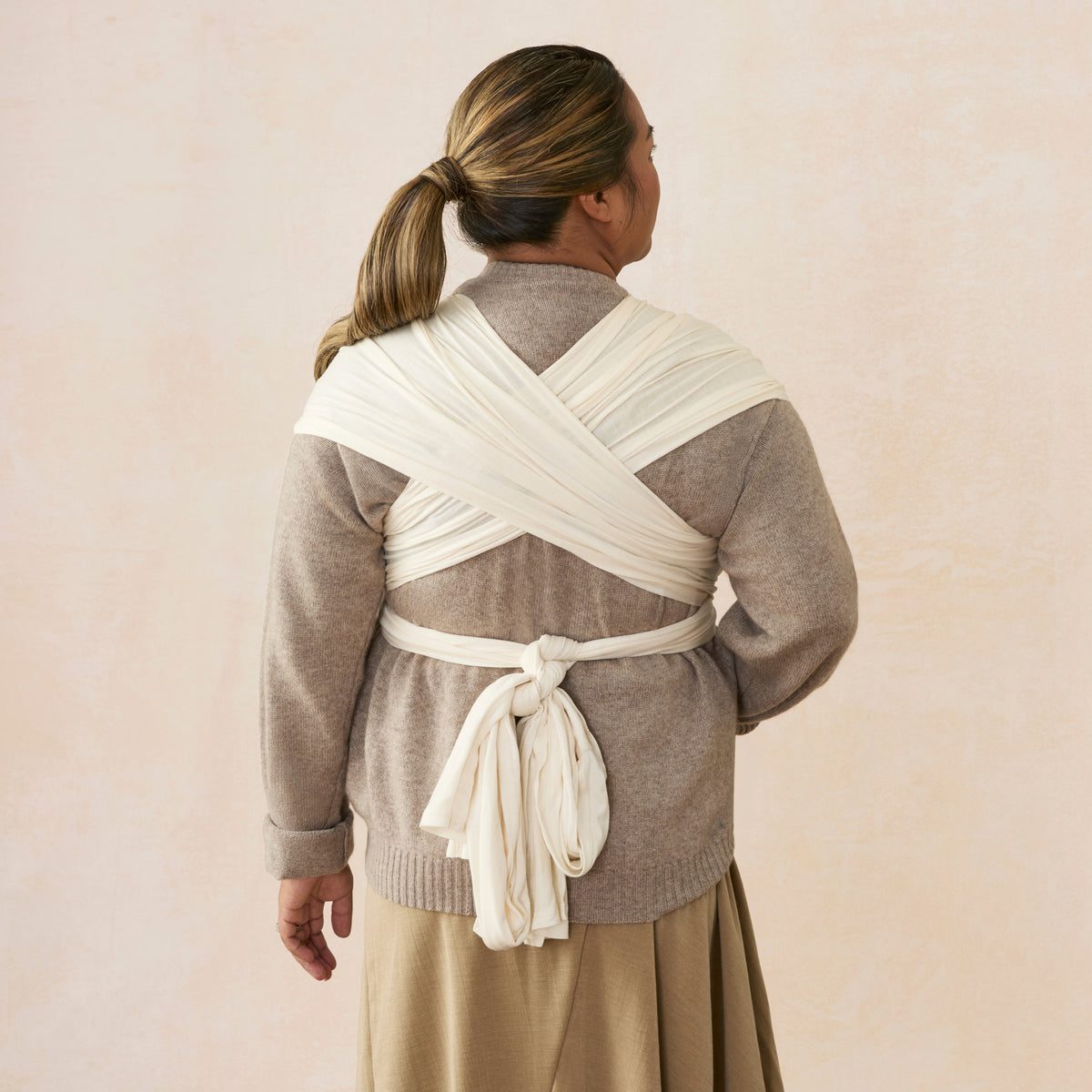 EB FULAR AURA WRAP KNIT CREMA