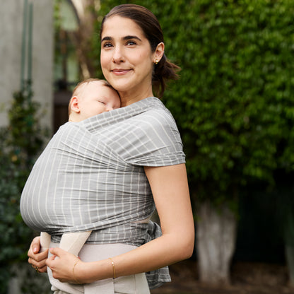 EB FULAR AURA WRAP KNIT RAYAS GRISES