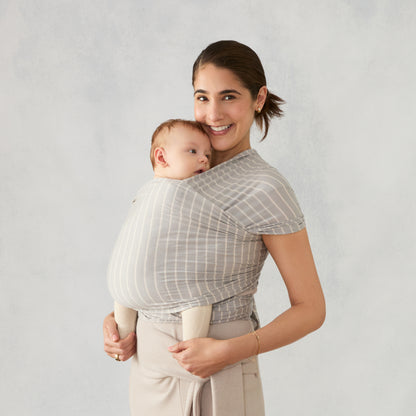 EB FULAR AURA WRAP KNIT RAYAS GRISES
