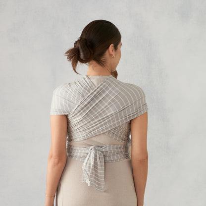 EB FULAR AURA WRAP KNIT RAYAS GRISES
