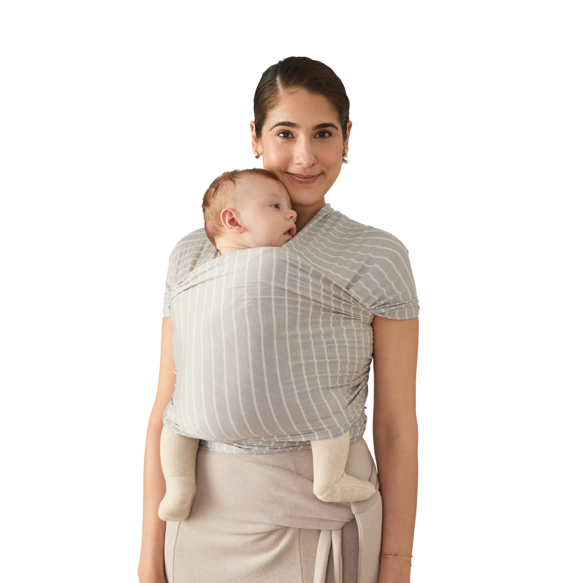 EB FULAR AURA WRAP KNIT RAYAS GRISES
