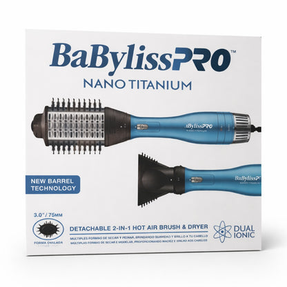 Cepillo Secador 2 en 1 BaBylissPRO Nano Titanium Desarmable BNTDHBE3000UX