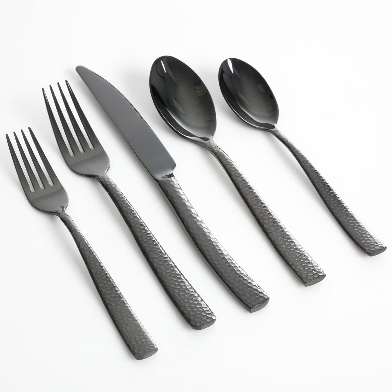 Set Cubiertos Gibson Elite Stonehenge 20pz Acero Inox Negro 79575.2