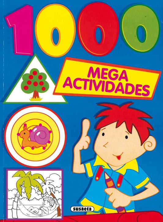Libro de actividades educativas colorido, 1000 mega actividades para niños