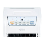control de aire acondicionado portátil MIDEA, vista frontal con panel de botones