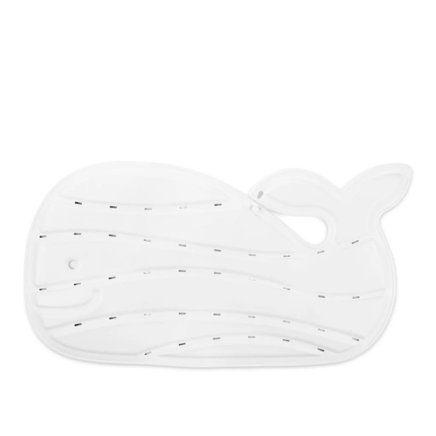 Alfombra blanca con forma de ballena para baño, antideslizante y fácil de limpiar